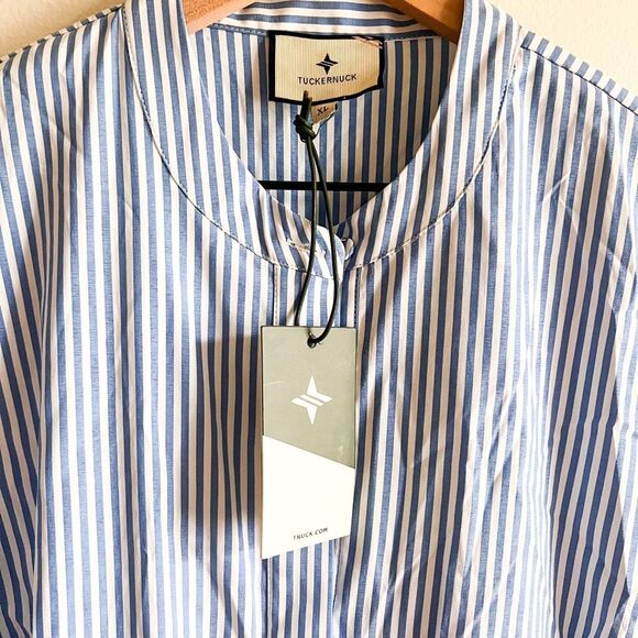 New Tuckernuck Blue Stripe Royal Shirt Dress Size XL - Picture 8 of 9